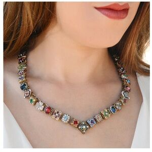 VINTAGE Sweet Romance Brand Necklace crystals VTG - designed and made in the USA